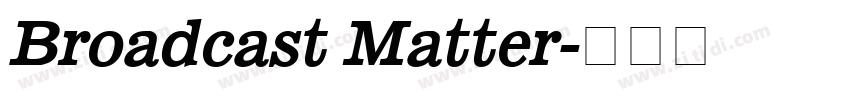 Broadcast Matter字体转换